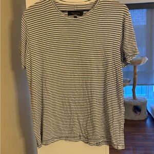 Rag & Bone Striped Tee in Blue and White